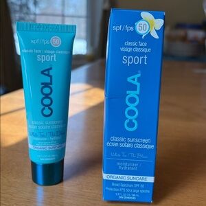 Coola Sport Face SPF50 Organic White Tea Sunscreen NIB